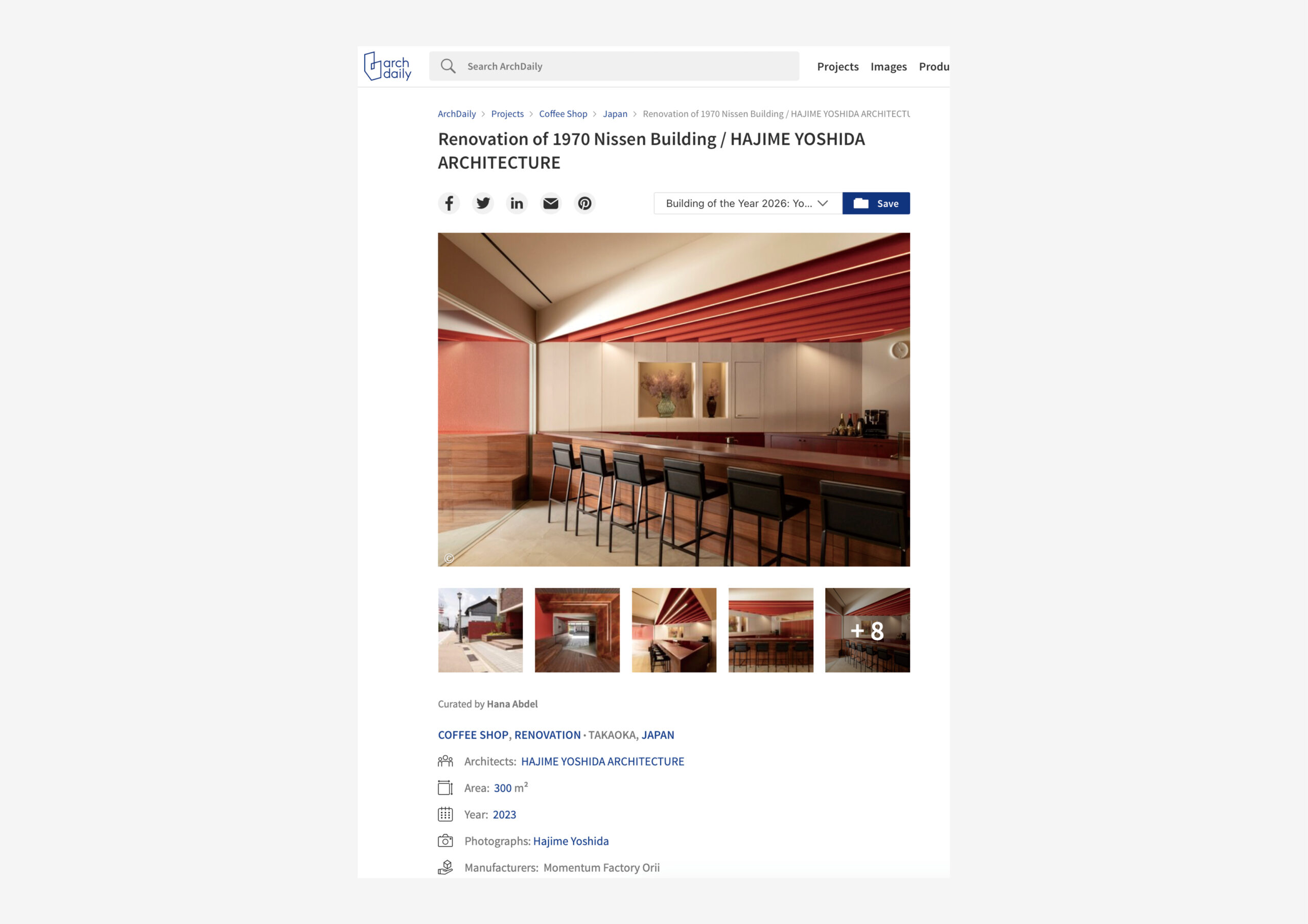 “1970 Nissen Building” Publication in ArchDaily