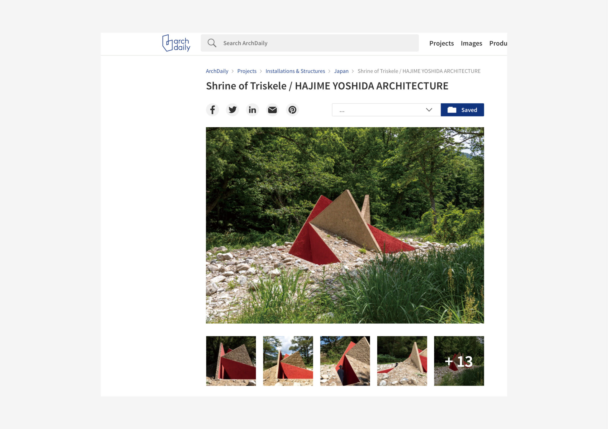 “Shrine of Triskele” Publication in ArchDaily